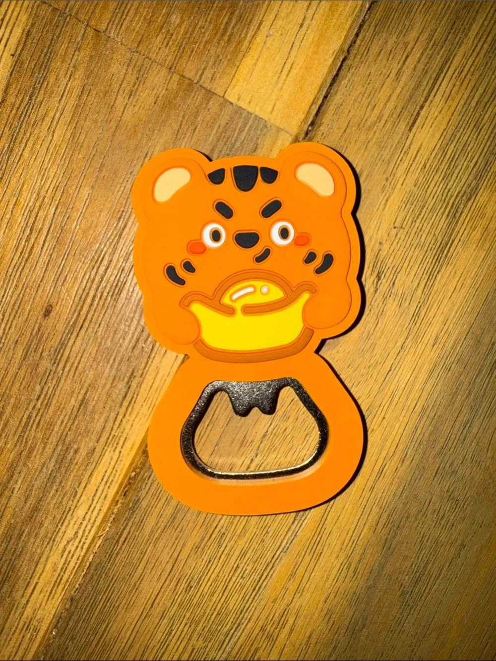Cute Orange Tiger Bottle Opener Keychain